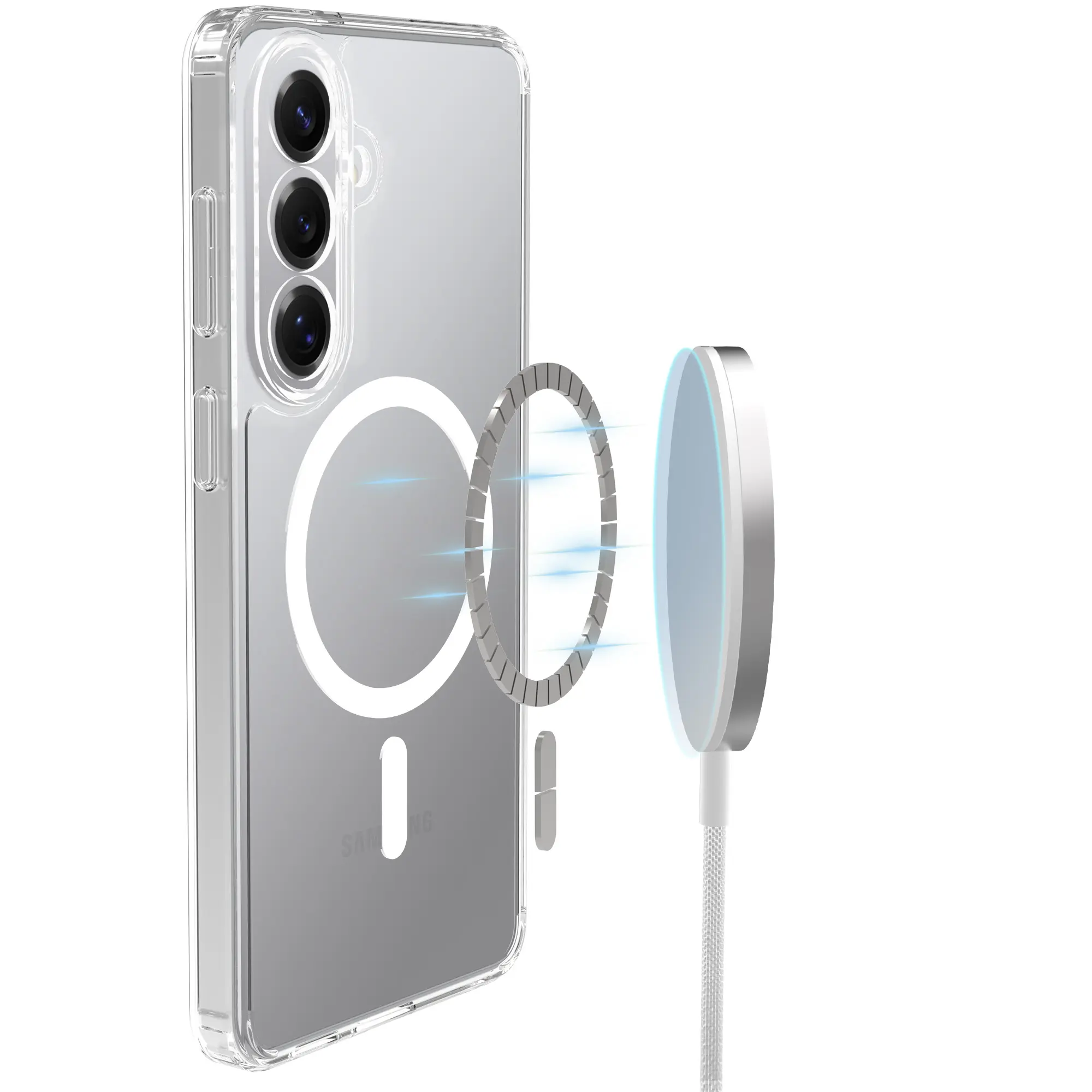 Hybridskal MagSafe Samsung Galaxy S26 Plus Genomskinlig