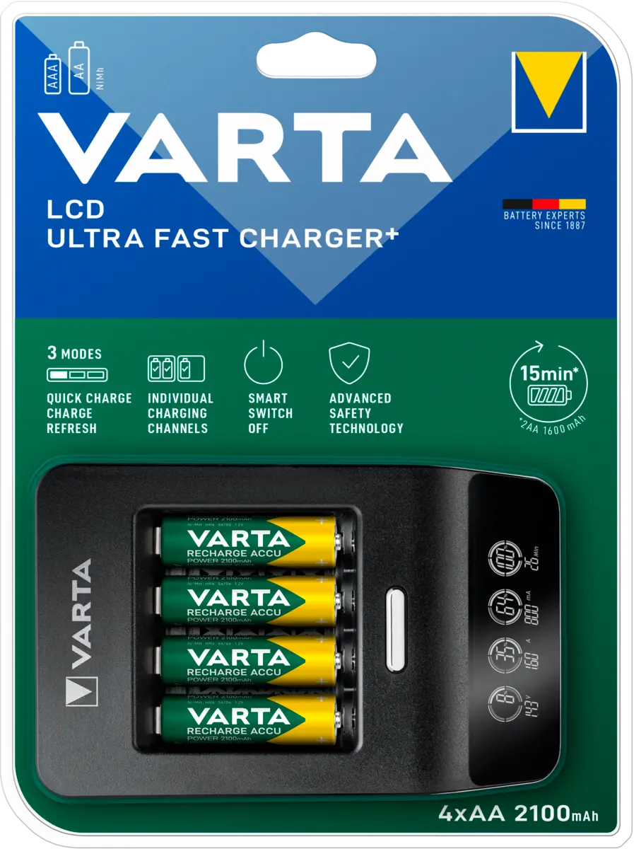 Batteriladdare LCD Ultra Fast Charger+