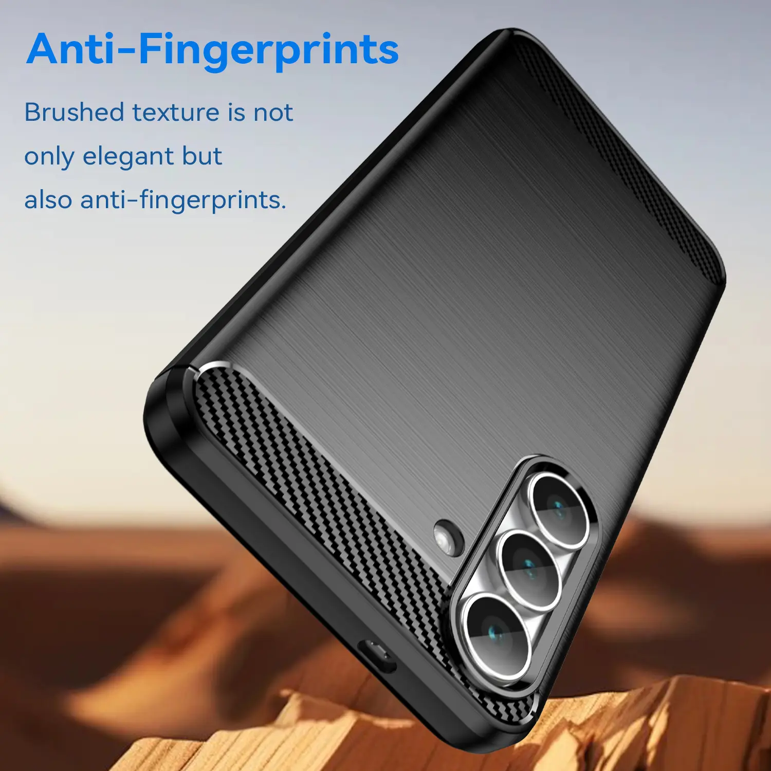 Samsung Galaxy S26 FE Skal TPU Brushed Svart