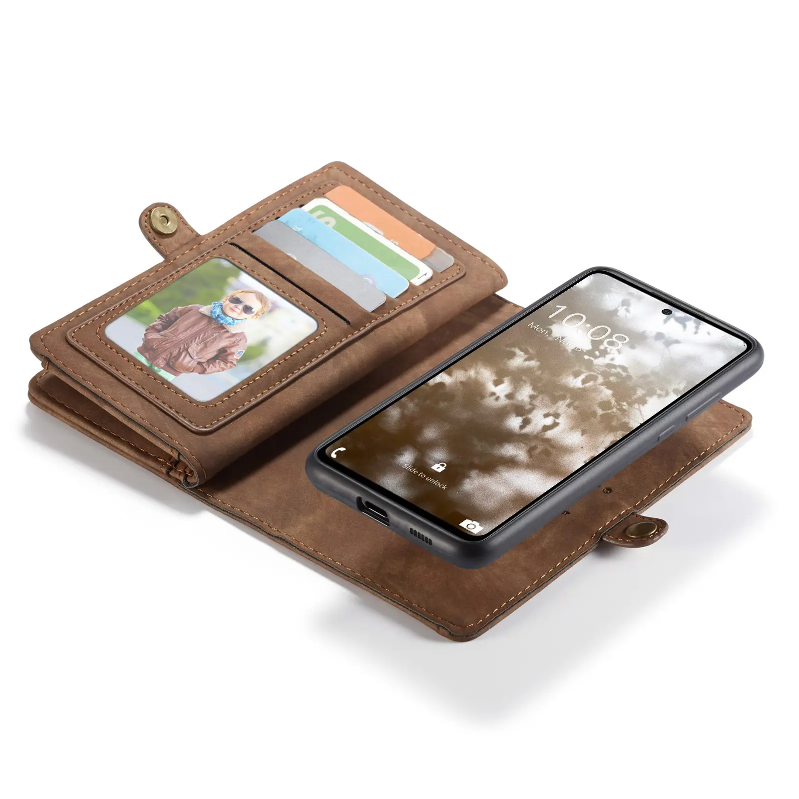 Multi-slot Plånboksfodral Samsung Galaxy A53 Brun