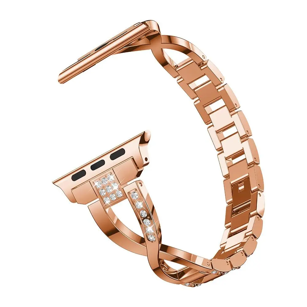 Crystal Bracelet Apple Watch Series 12 47mm Roséguld