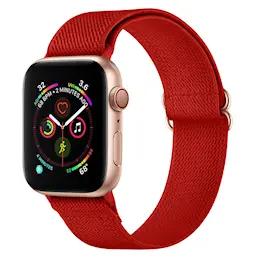 Apple Watch Series 9 41mm Elastisk Nylonreim Rød