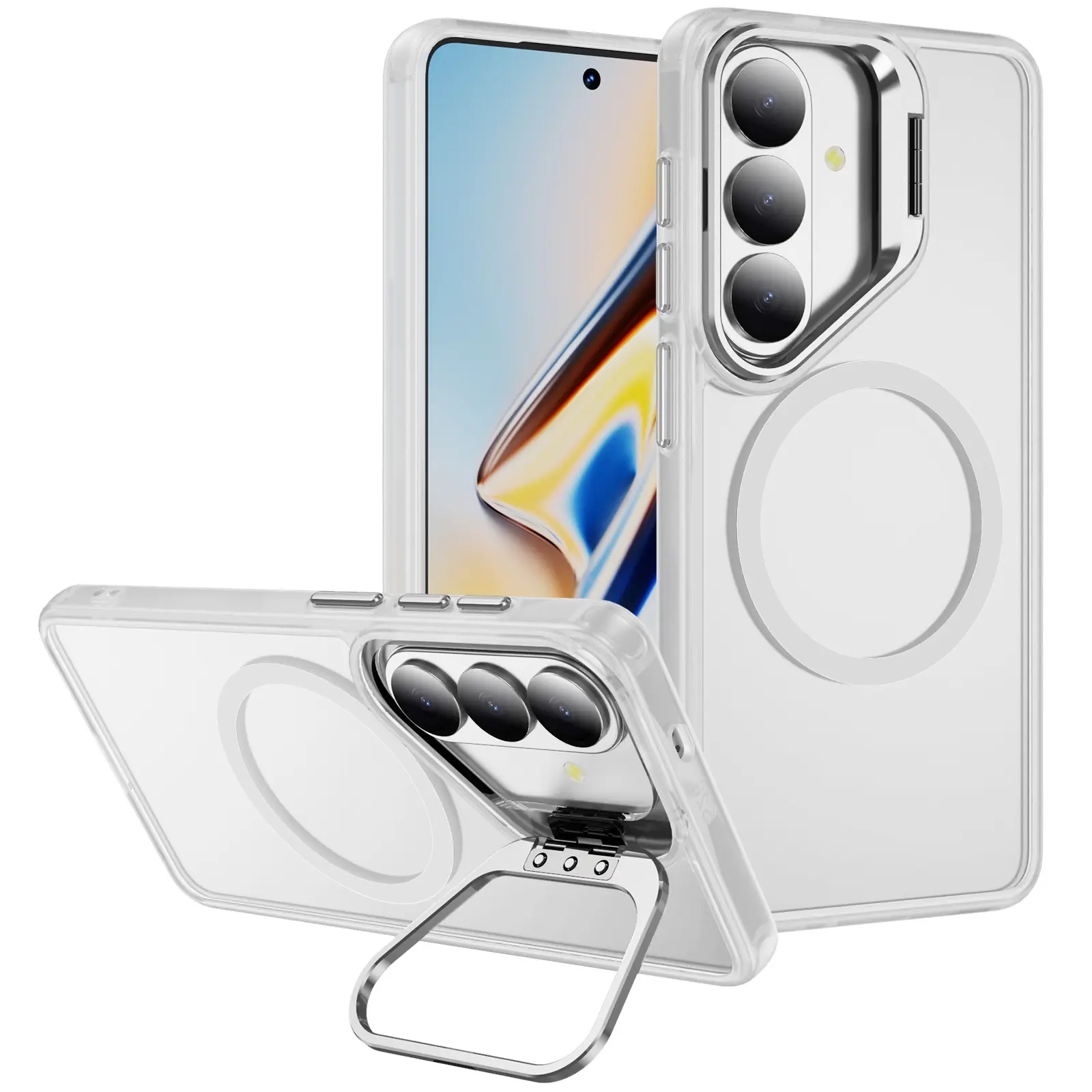 Hybridcover Kickstand MagSafe Samsung Galaxy S26 Gennemsigtig