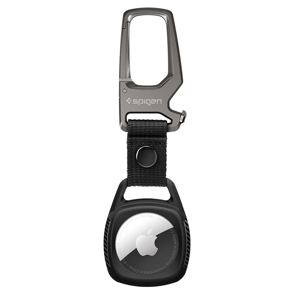 Spigen AirTag Case Rugged Armor Black - AirTag holder