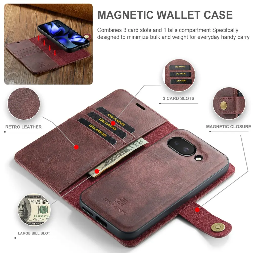 Magnet Wallet Google Pixel 9a Red