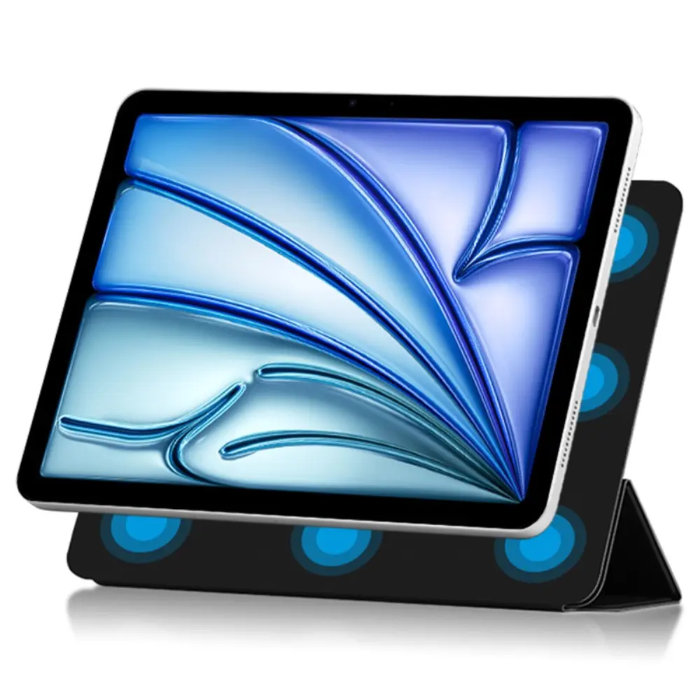 Apple iPad Air 11 7th Gen (2025) Fodral Tri-fold Magnetic svart