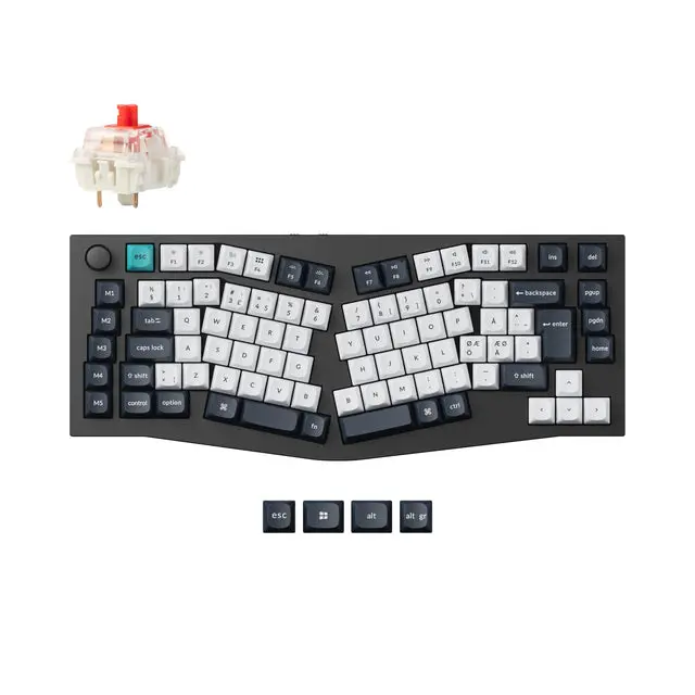 Q10 Max gamingtastatur 75% Alice Tri-Mode QMK/VIA Gateron Jupiter, Red