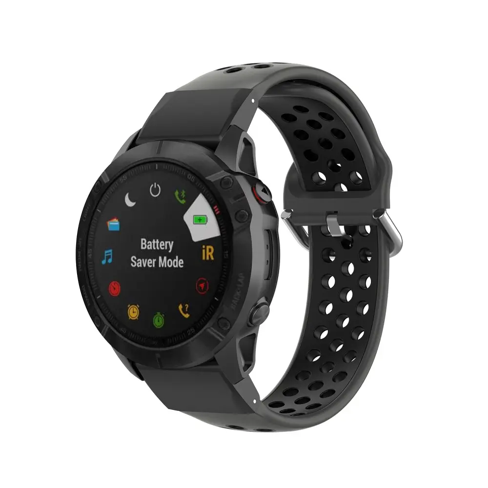 Silikonarmband Sport Garmin Fenix 7X Svart