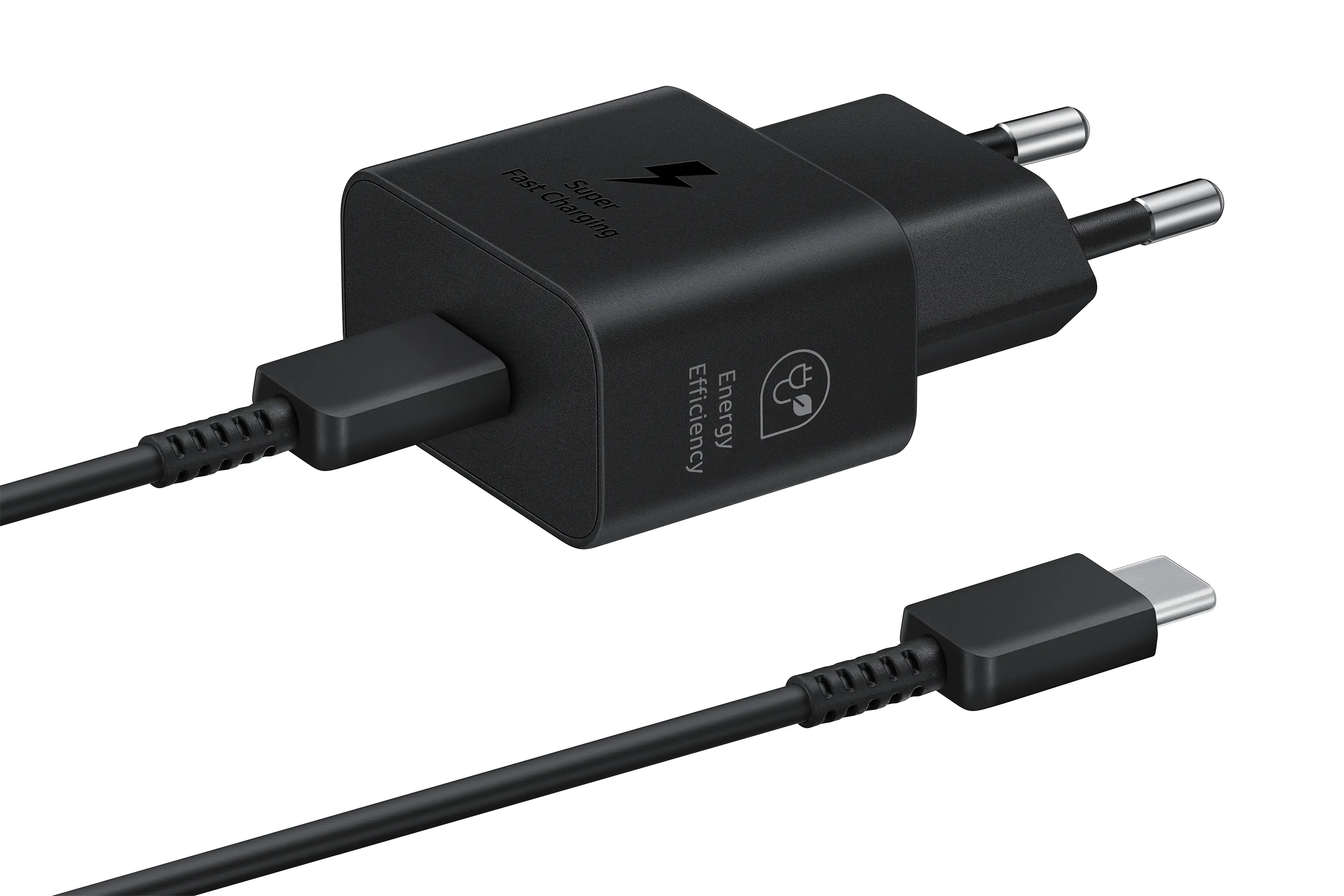 Power Vægoplader + Kabel Fast Charge 25W PD USB-C sort