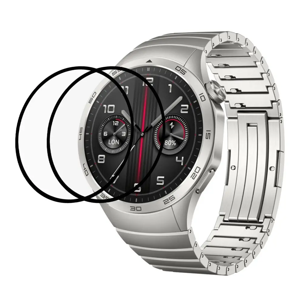 Full-fit Skærmbeskytter Huawei Watch GT 4 46mm sort sort (2-pack)