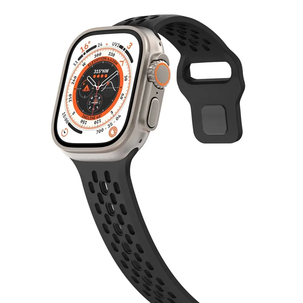 Silikonarmband Sport Apple Watch Ultra 49mm 4th Gen Svart