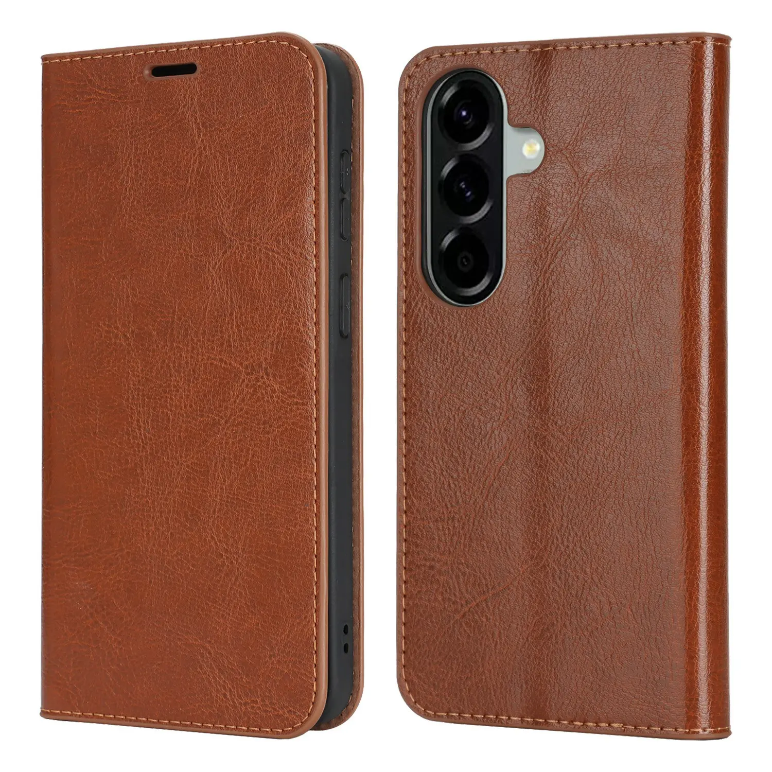 Mobiltaske Ægte Læder Samsung Galaxy A57 Brun