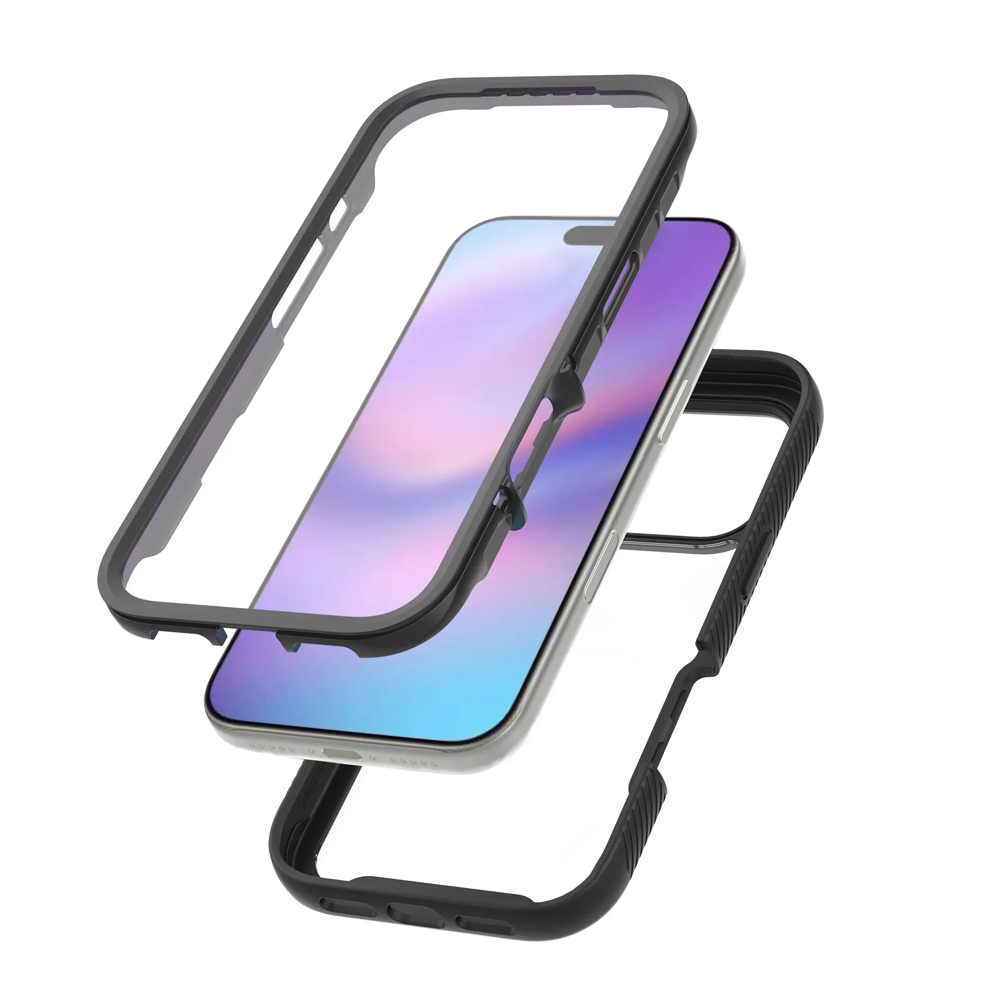 Full Protection Case iPhone 18 Pro Max Svart/transparent