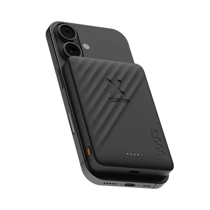 Langaton magneettinen varavirtalähde 15W 5000mAh, Musta