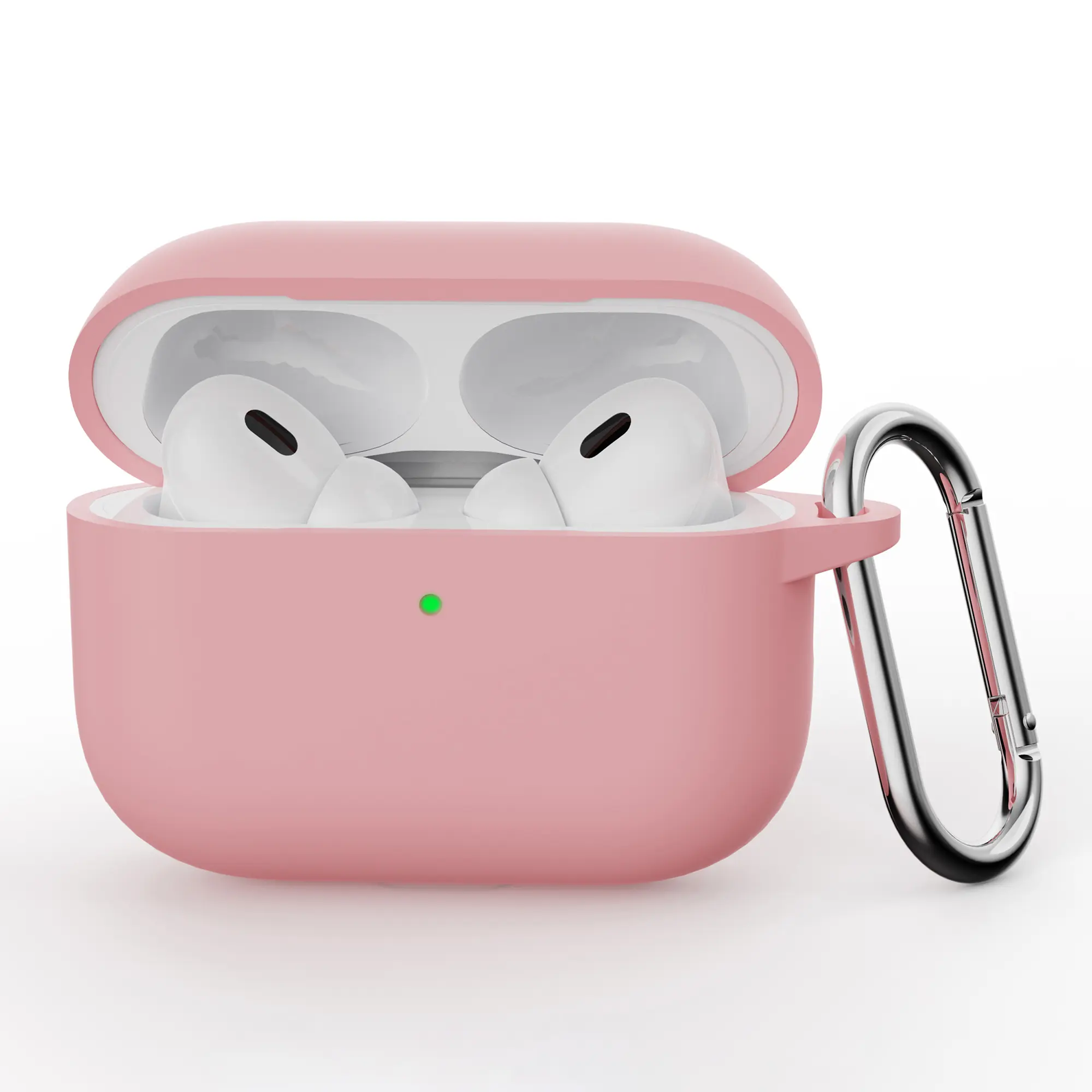Silikonecover med karabinhage Apple AirPods Pro 3 Lyserød