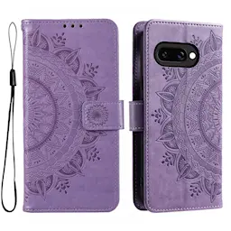 Lærveske Mandala Google Pixel 9a Lilla