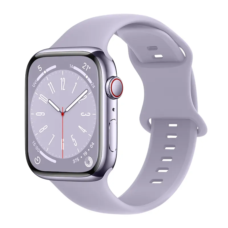 Rem af silikone til Apple Watch Series 8 41mm Lilla