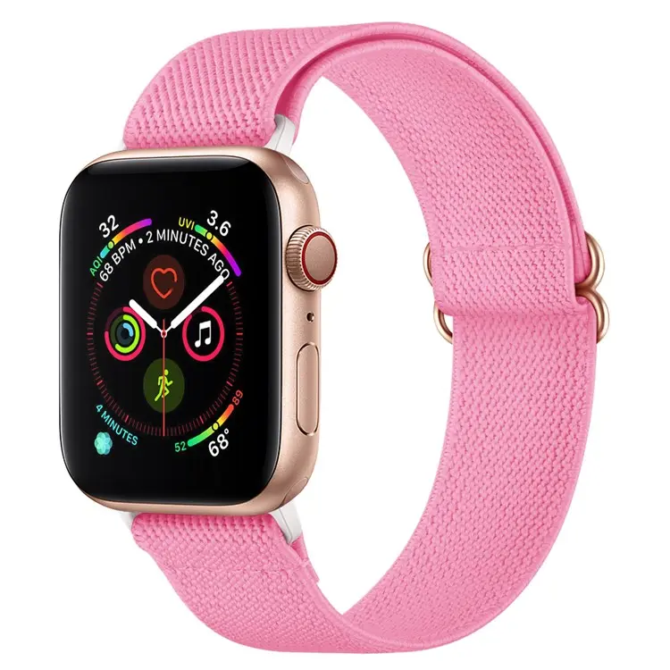 Apple Watch Series 1-3 42mm Elastisk armbånd, Lys rosa