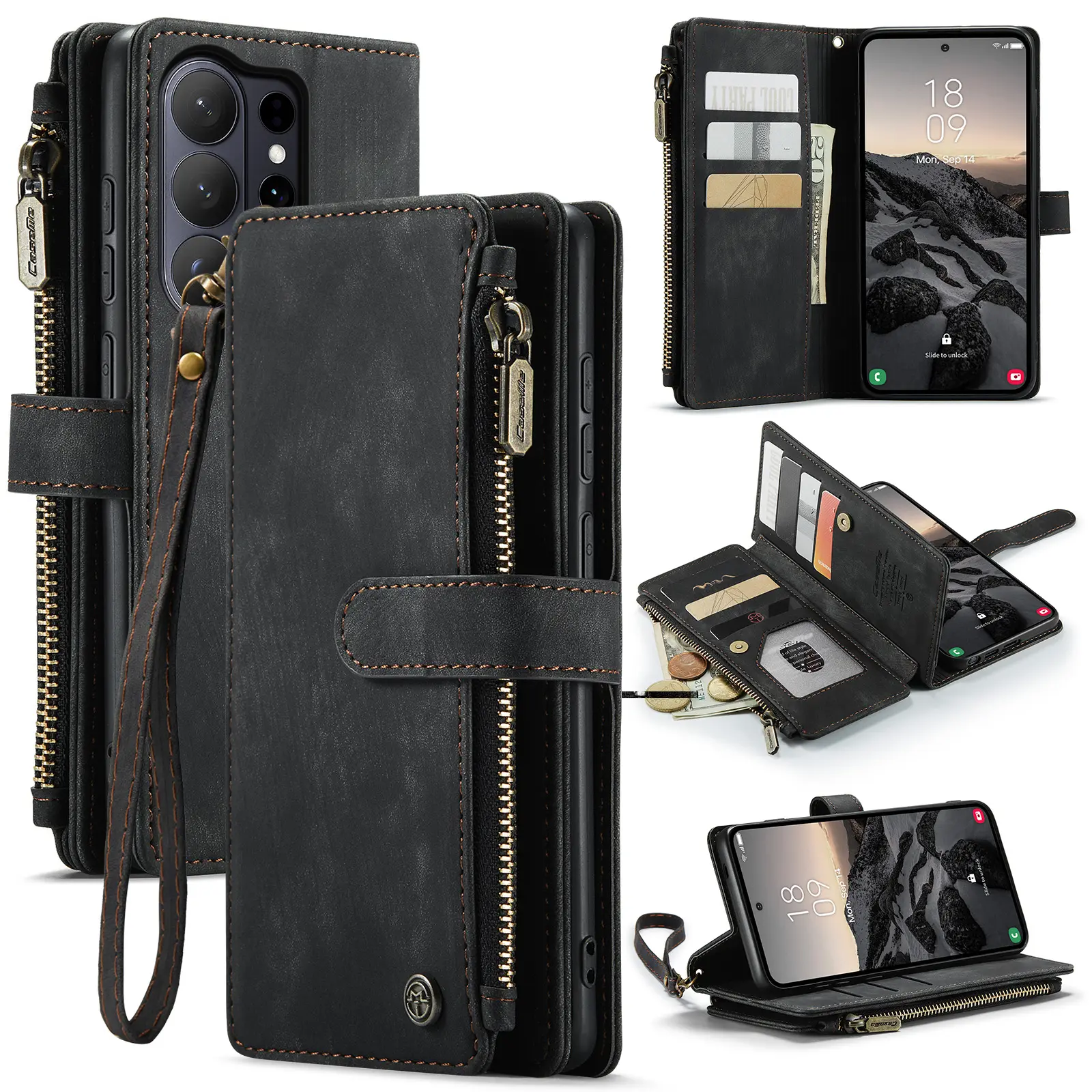 Zipper Wallet Samsung Galaxy S26 Ultra Sort