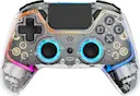 Trådløs PS4 Pro-kontroller med RGB, touchpad og 2 makroknapper, Gjennomsiktig