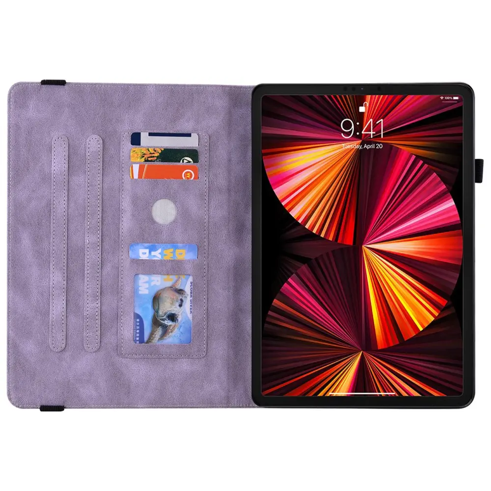 Läderfodral Fjärilar Apple iPad Air 10.9 4th Gen (2020) Lila