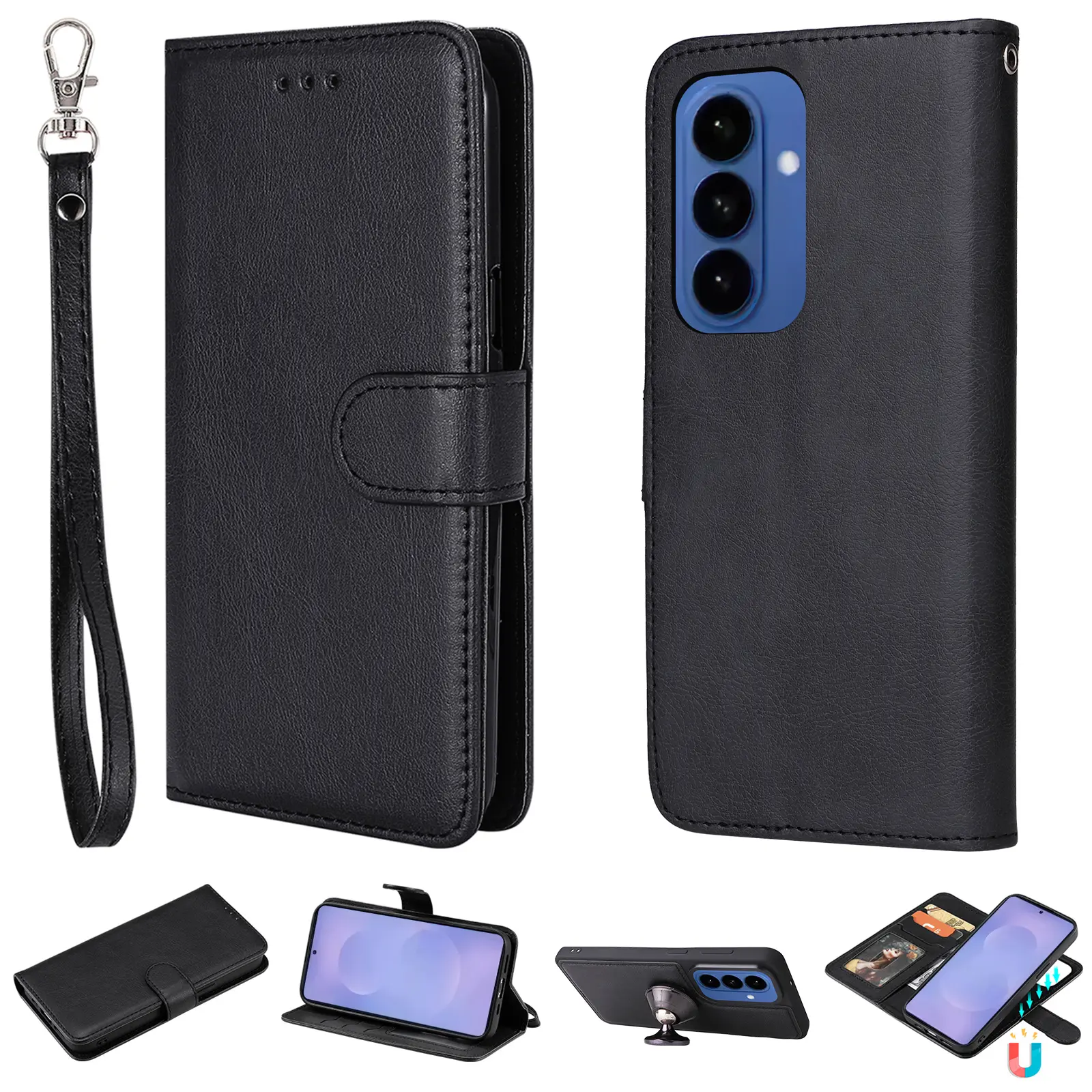 Magnetisk Wallet Samsung Galaxy S26 Plus Sort