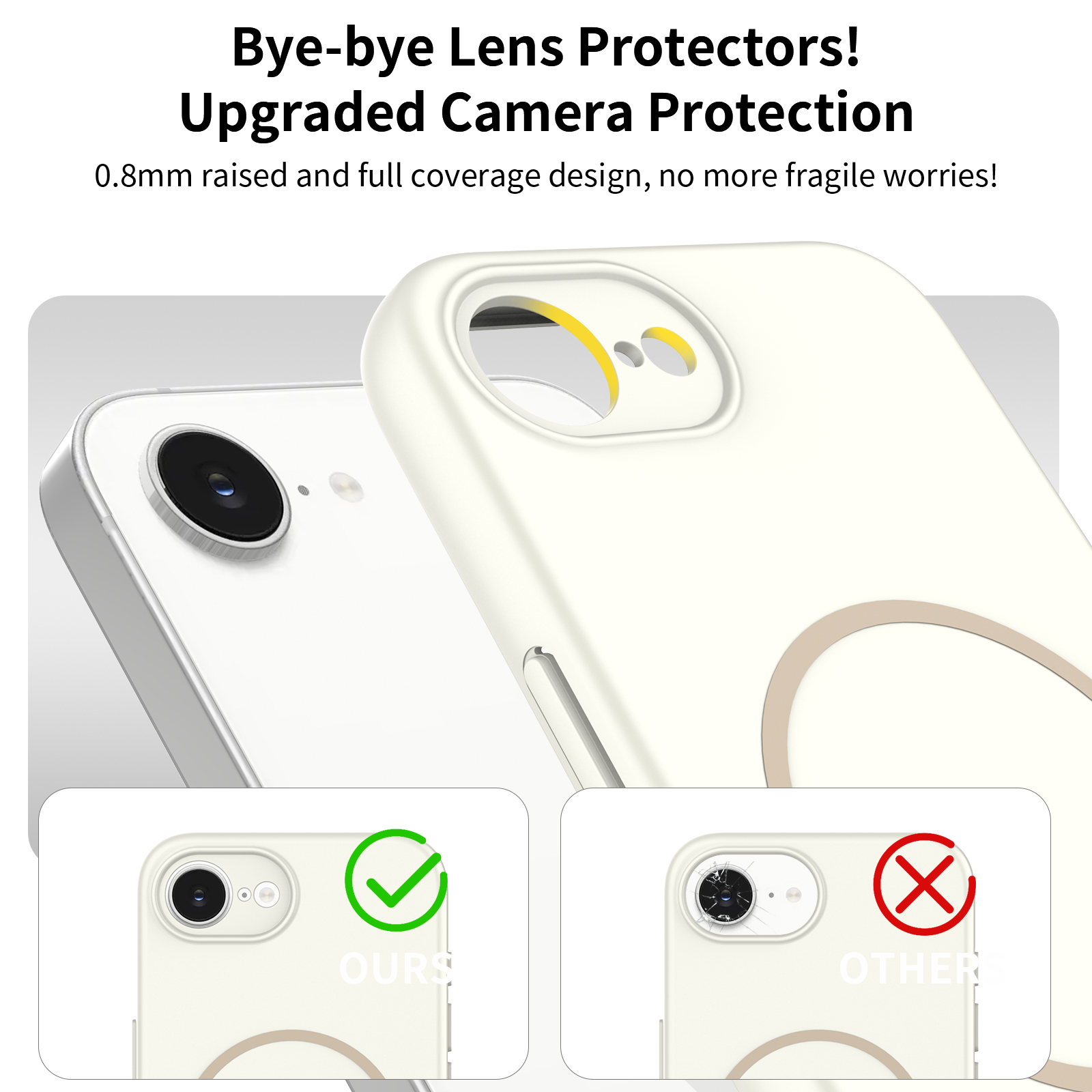 MagSafe-skal SoftArmor iPhone 16e Beige