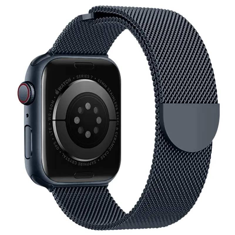Armband Milanese Apple Watch Series 12 43mm Midnight Blue