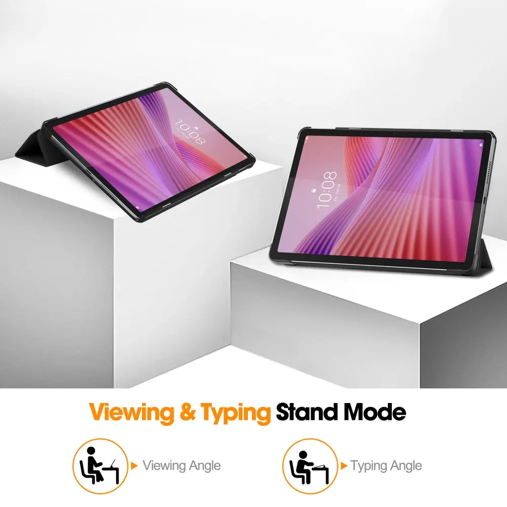 Fodral Tri-fold  Lenovo Tab Svart