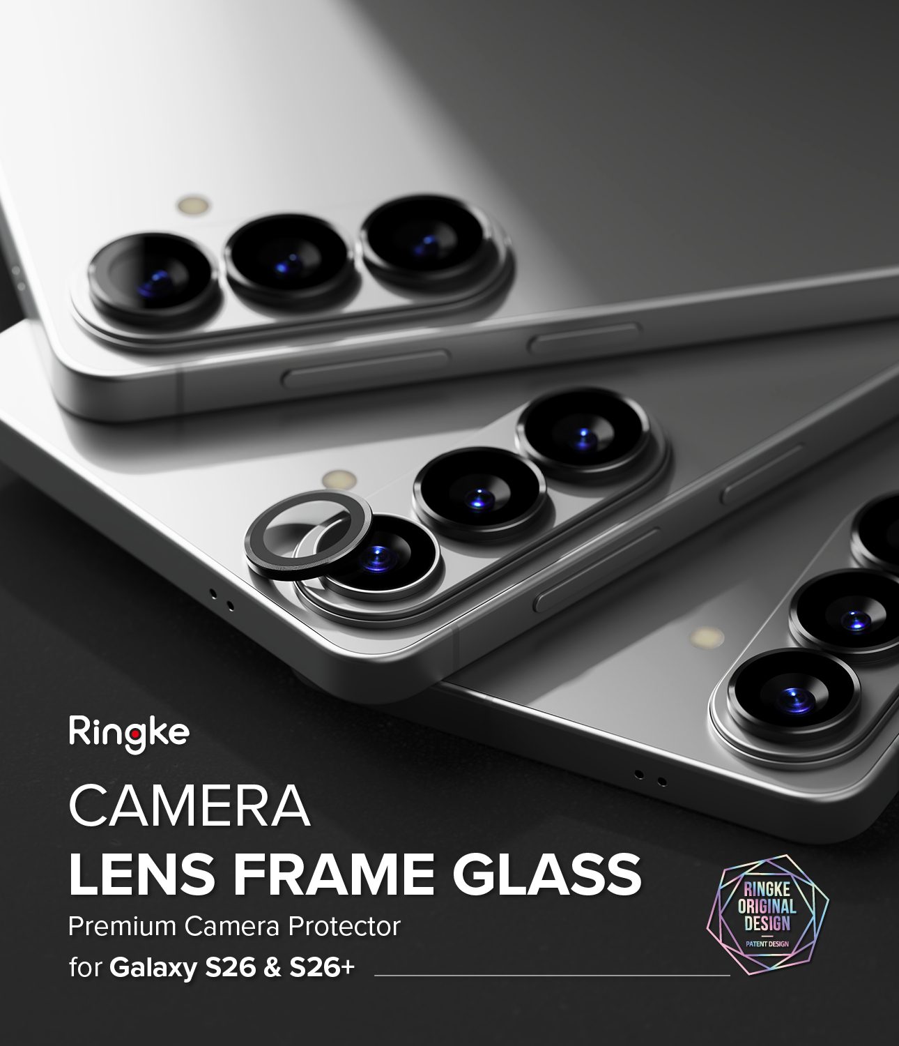 Camera Lens Frame Glass (2-pack) Samsung Galaxy S26 Black
