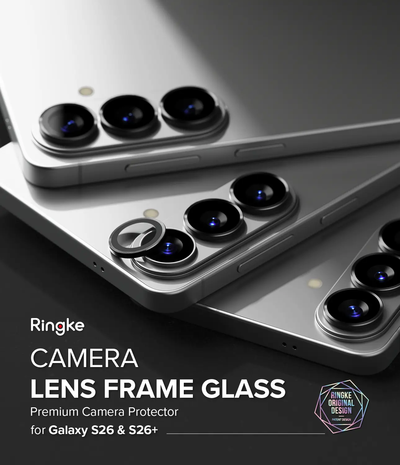 Camera Lens Frame Glass (2-pack) Samsung Galaxy S26 Black