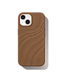 iPhone 14Soft Swirl  MagSafe silikonecover, Salted Caramel