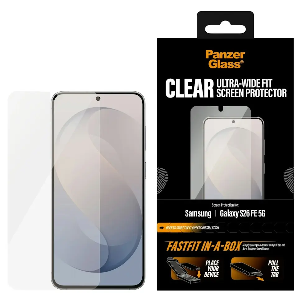 Samsung Galaxy S26 FE Screen Protector (with Fastfit in-a-box) Ultra Wide Fit