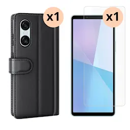 Sony Xperia 10 VI Kit med Fodral och Skärmskydd