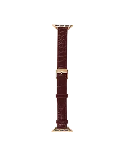 Apple Watch Series 8 41mm Tyylikäs ranneke vegaaninahasta, Fine Wine Croco