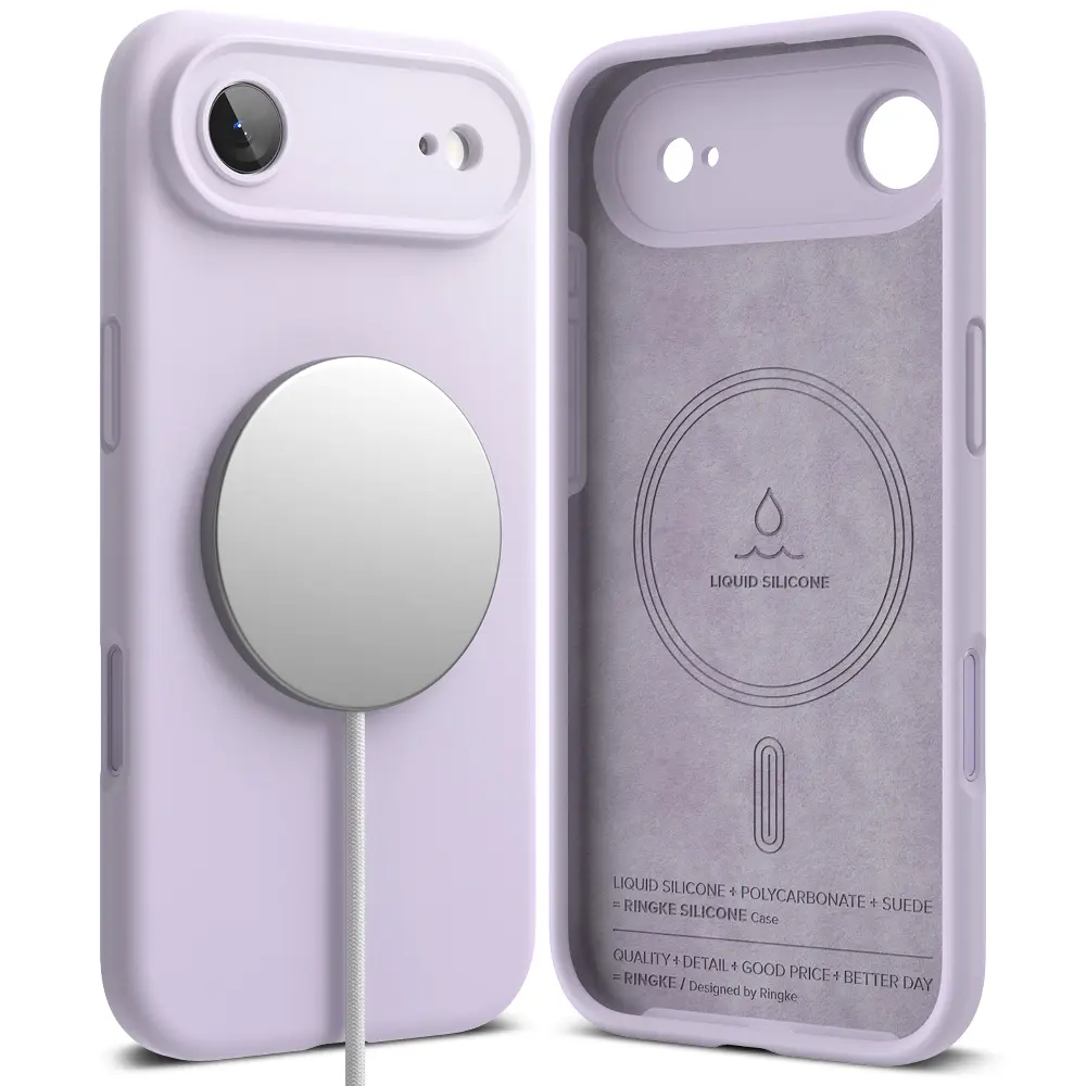 Silicone Magnetic Case iPhone Air Light Purple
