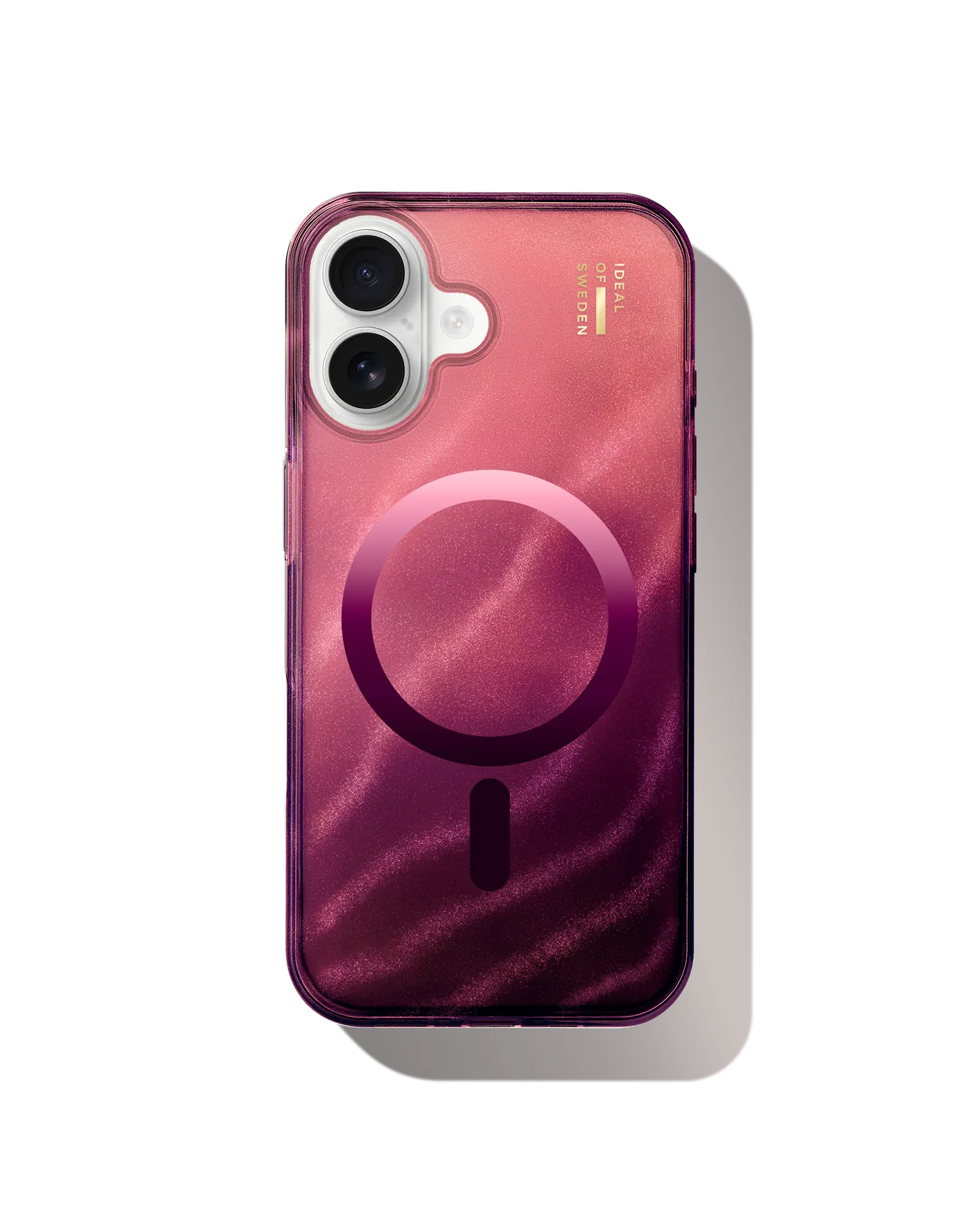 iPhone 17 Glitrende glitterdeksel MagSafe, Cherry Lacquer