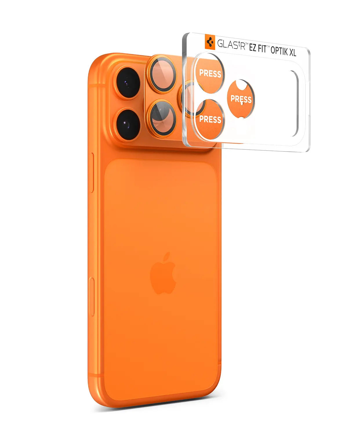 iPhone 17 Pro EZ Fit Kamerabeskyttelse - Optic Pro XL, Orange