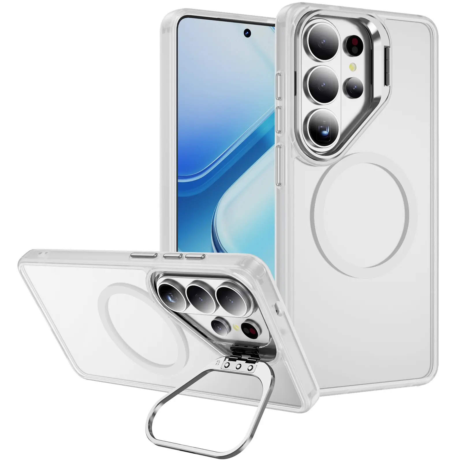 Hybridcover Kickstand MagSafe Samsung Galaxy S26 Ultra Gennemsigtig