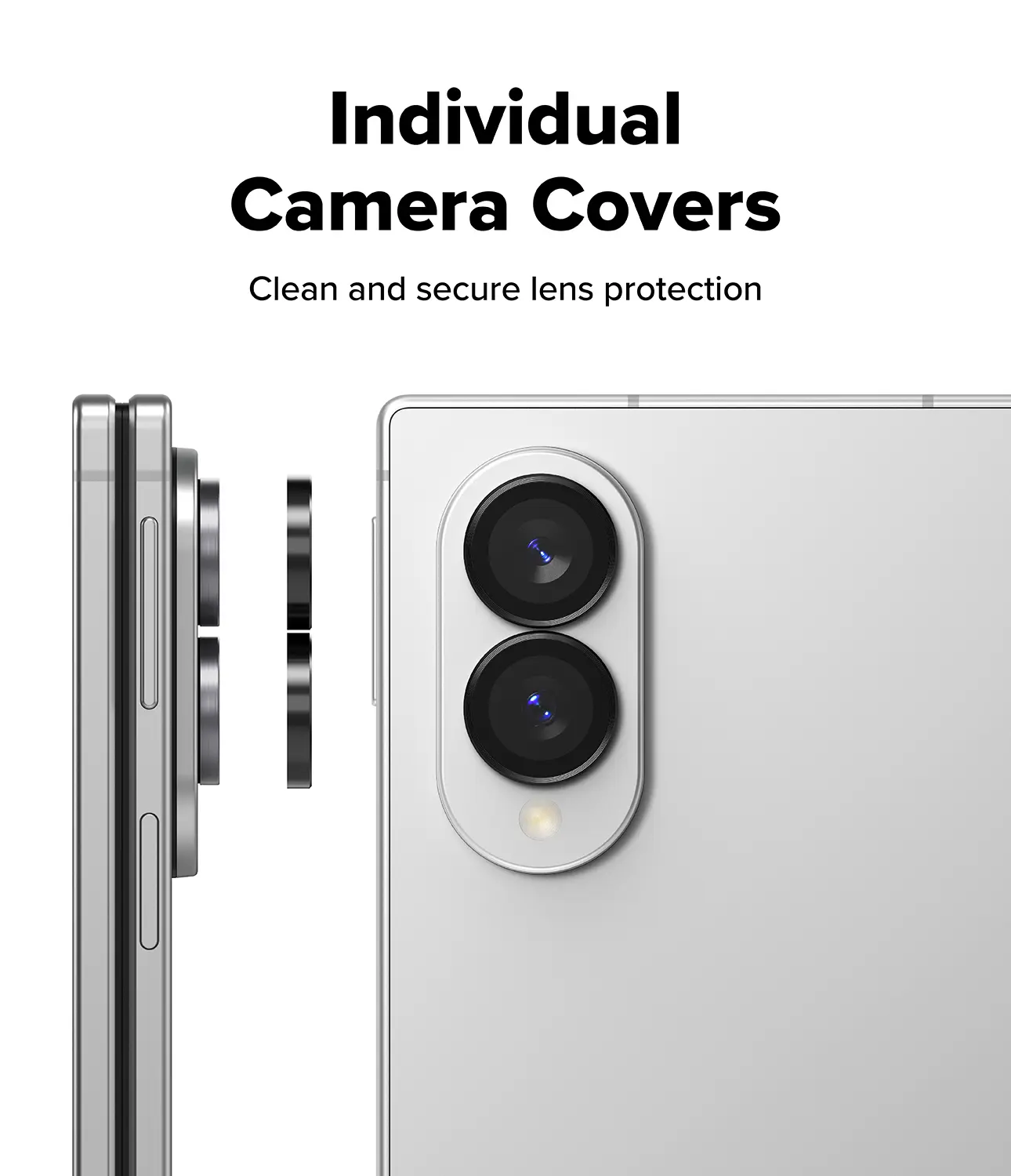 Camera Lens Frame Glass (2-pack) Samsung Galaxy Z Fold 8 Black