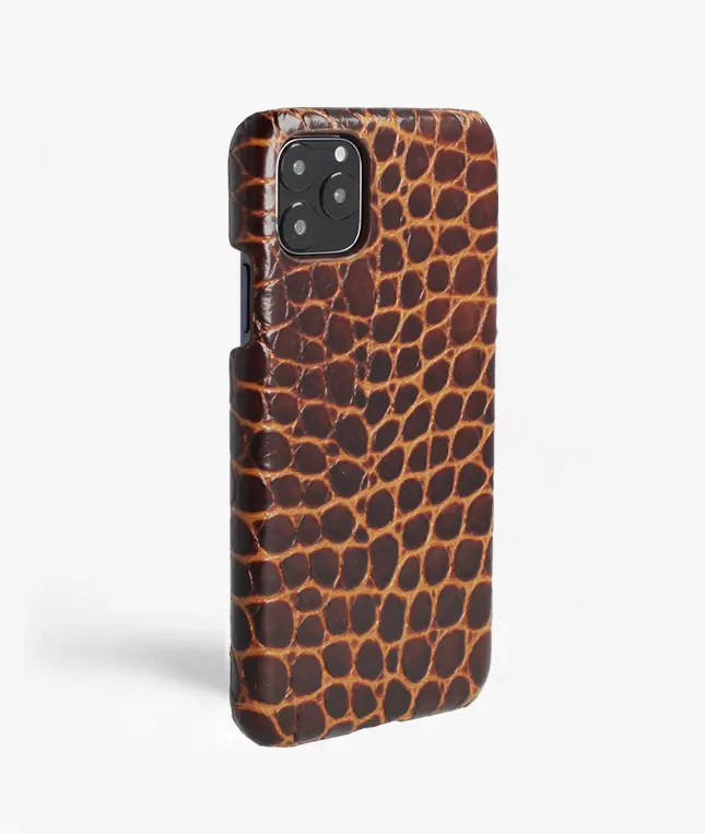 Skal iPhone 11 Pro Max Small Croco Brun