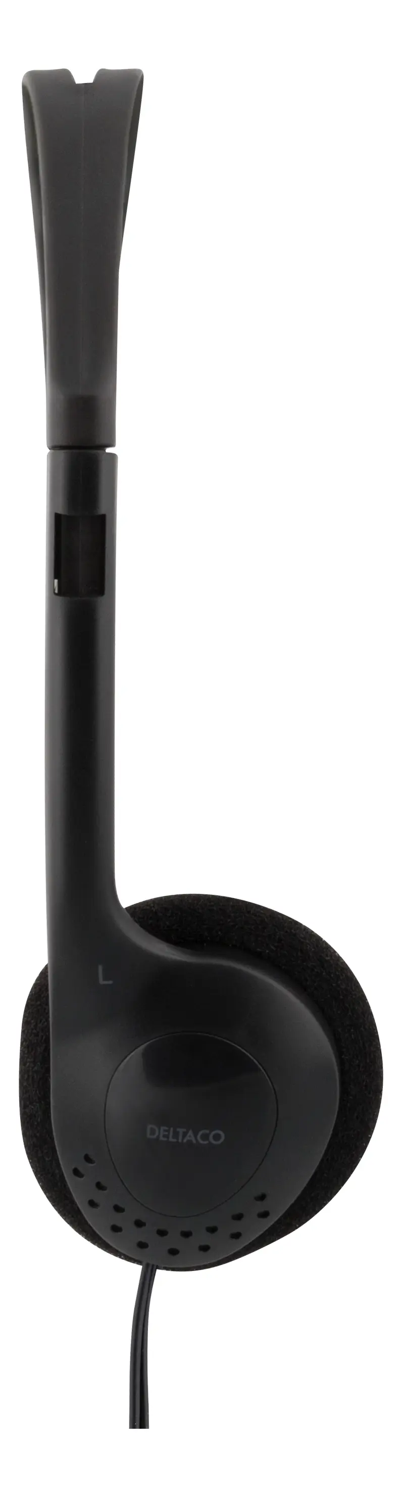 Hörlurar med volymkontroll On-ear 3.5mm Svart