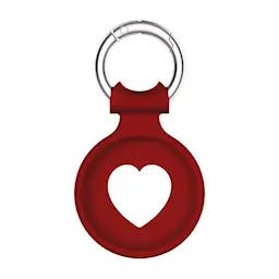 Silikonecover Apple AirTag Hjerte rød