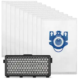 Rengøringspakke: Støvsugerposer 10 stk + HEPA-filter - passer til  Miele S5000-S5999
