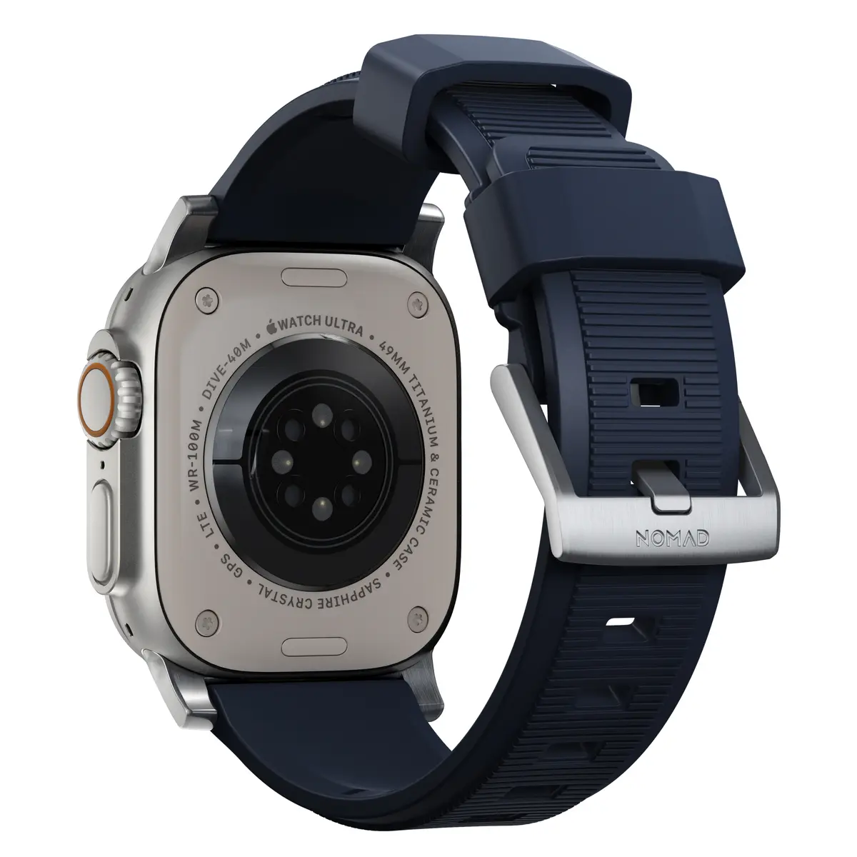 Apple Watch Ultra 49mm 3rd Gen Rugged Band Atlantic Blue (Silver Hardware)