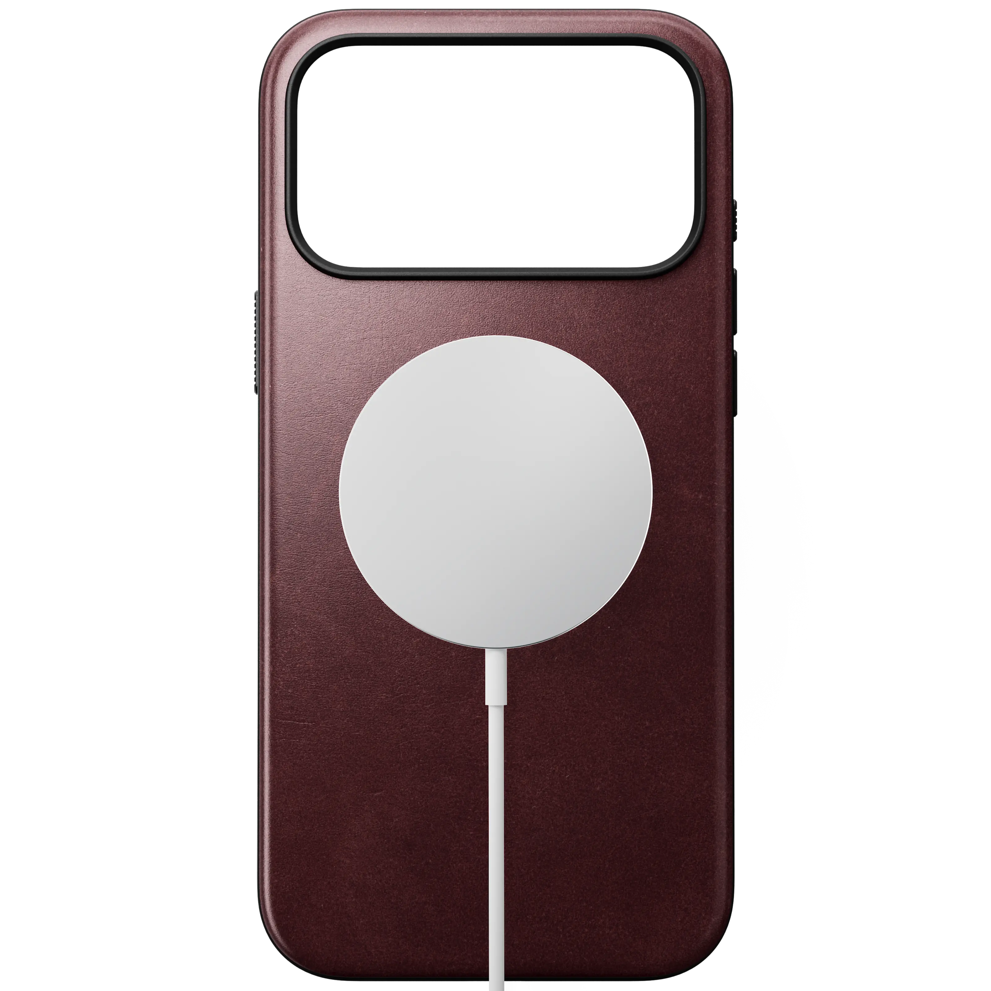iPhone 18 Pro Max Modern Case Horween Leather MagSafe Burgundy