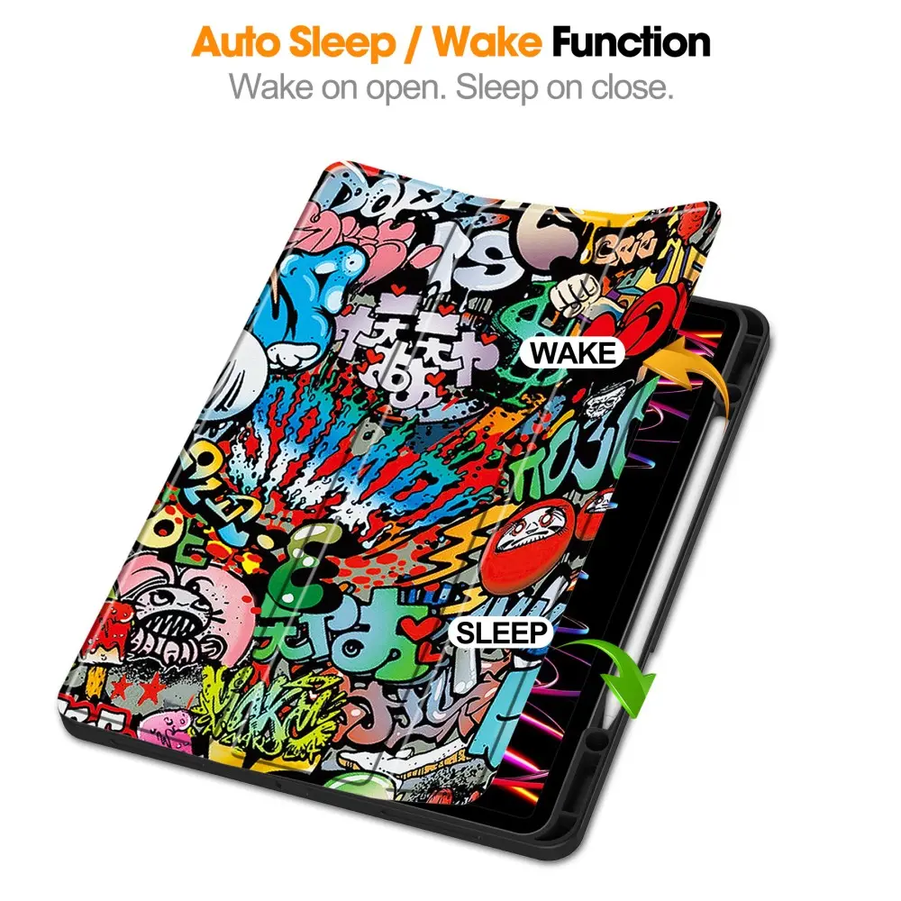 Fodral Tri-fold Apple iPad Air 13 3rd Gen (2026) Graffiti