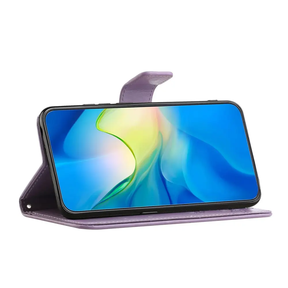 Läderfodral Fjärilar Samsung Galaxy A35 Lila