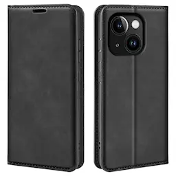 iPhone 15 Slankt etui med kortlomme, Svart