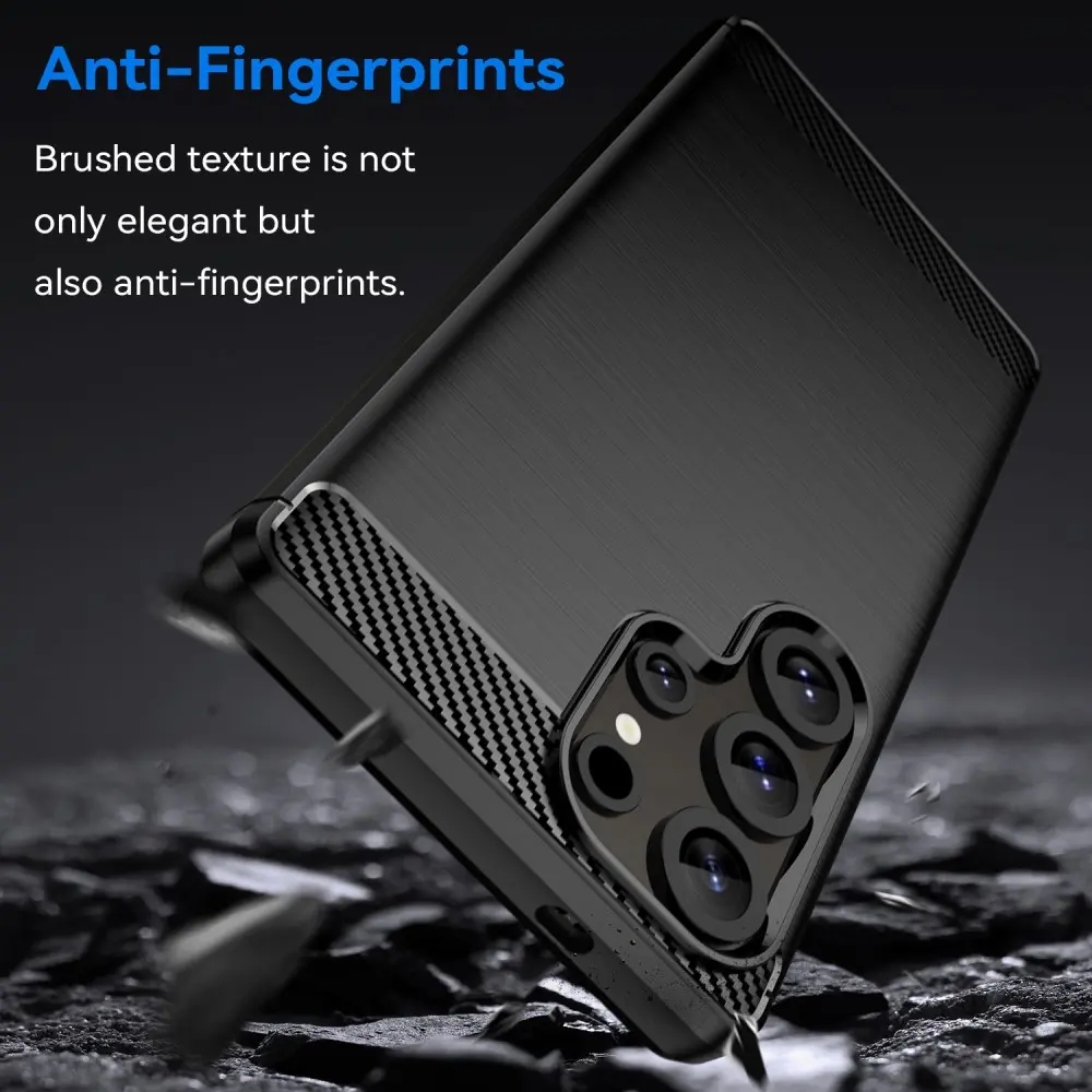 Samsung Galaxy S25 Ultra Skal TPU Brushed Svart